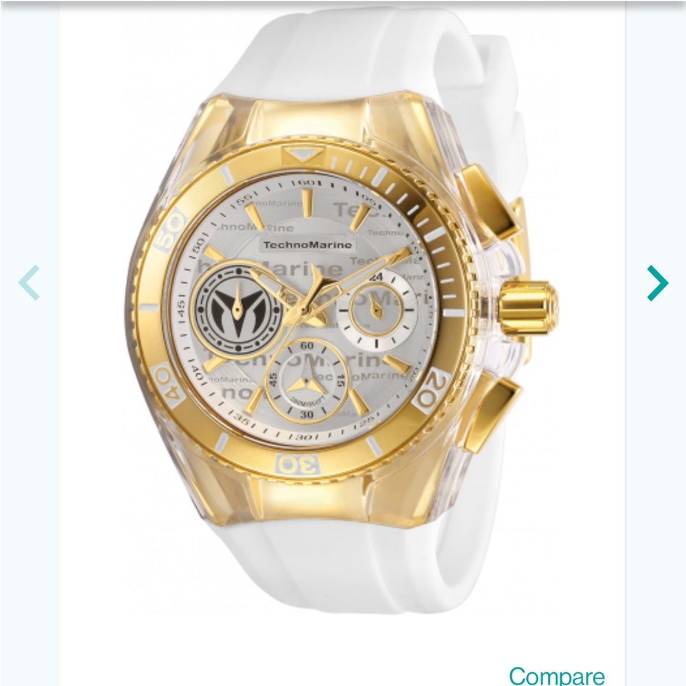 Technomarine Gold and White Chronograph Watch